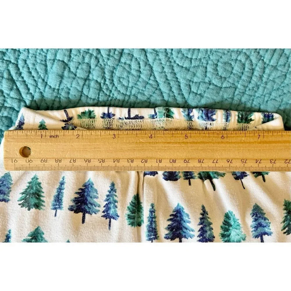 Janie & Jack Good Night Pine Tree Forest Print 2 Piece Toddler Pajama Set 2T